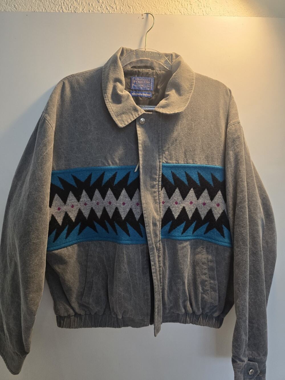 Vintage Pendleton High Grade Western Southwest Bomber Jacket Made USA XL 90s vtg